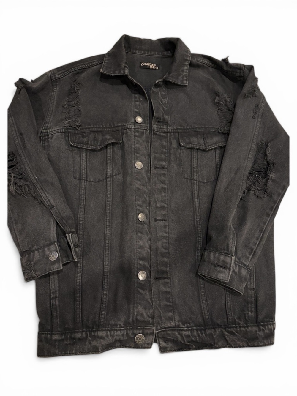 Urban Outfitters BDG Black Distressed‎ Denim Jacket